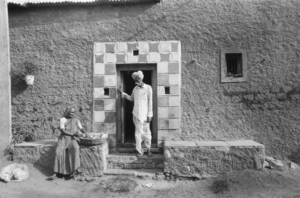 Rugged homes in Munagoli village in Bijapur district, Karnataka, India