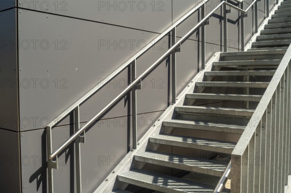 Staircase at the building in the sun