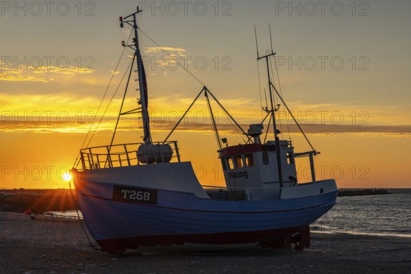 Evening at Vorupör harbour, Thy, Jutland, Denmark