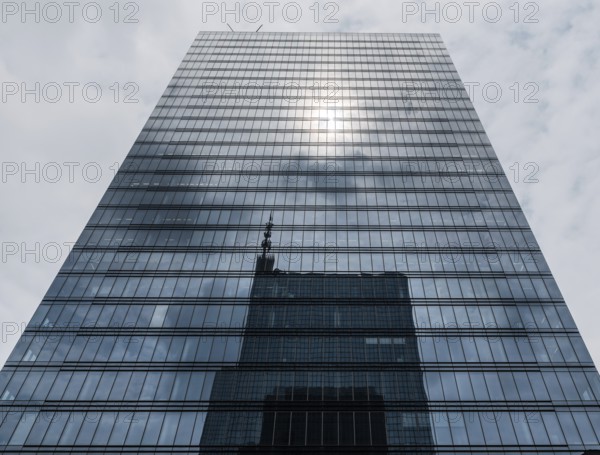 Schaerbeek, Brussels/ Belgium, 06 08 2018: View over the towers of the financial Little Manhattan district