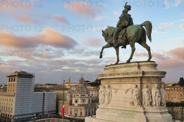 Statue of st stephen in budapest hungary, photo as a background in old italian roman capital city, rome, italy