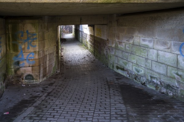 Pedestrian tunnel under the railway line, Hümme, Trendelburg, Hesse, Germany