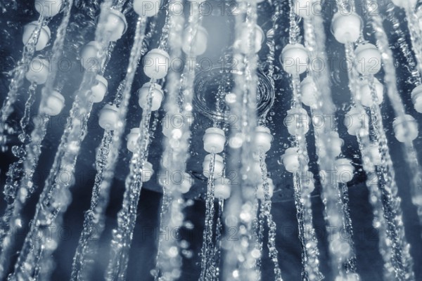 Shower head with running water closeup