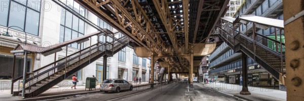 Subway tracks of the loop line in Chicago, USA
