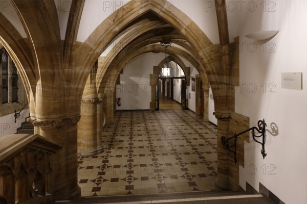 Corridor, New Town Hall, Munich, Bavaria, Germany