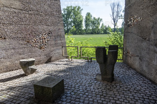 The Tor Tor of the Dead, the Rheinberg memorial to the dead on the ramparts - Rheinberg, North Rhine-Westphalia, Germany