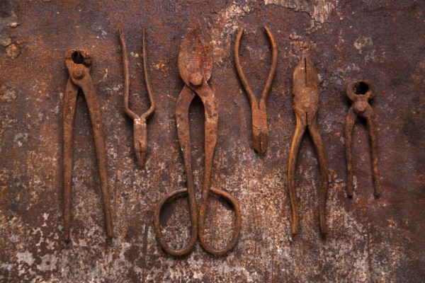 Antique accessories used by craftsmen in the last century