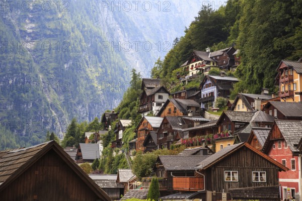 Hallstatt village in Alps, Austria