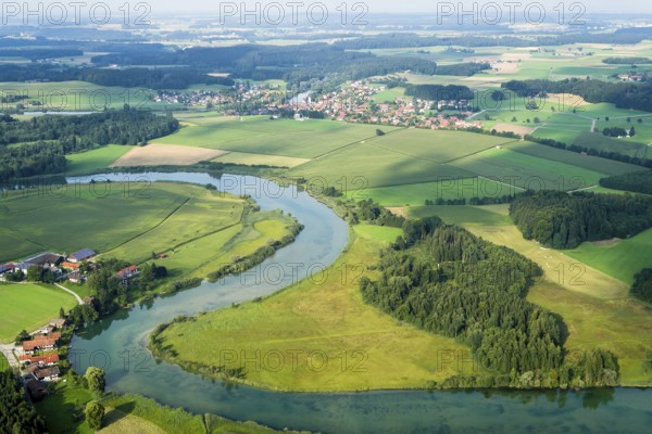 An image of a flight over the bavarian landscape