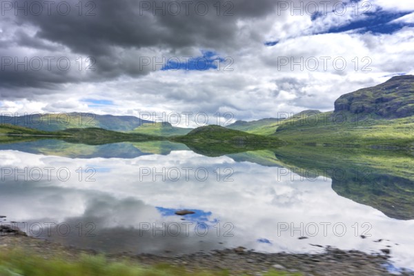 Fascinating natural landscape in Jotunheimen in the summertime in Norway. Great natural landscape in Jotunheimen in the summertime in Norway