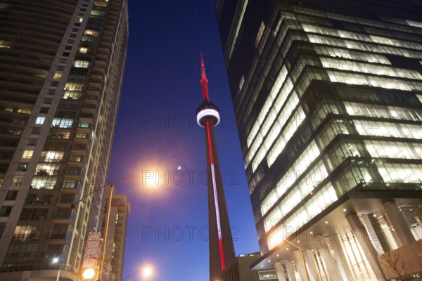 Night Photo Toronto City downtown urban tower