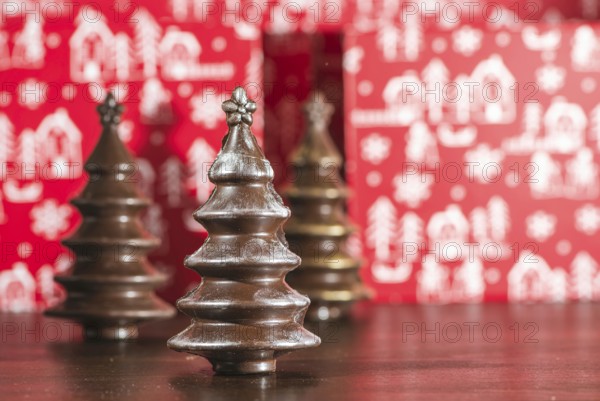 Chocolate Christmas Trees. Brown chocolate. Bulgaria