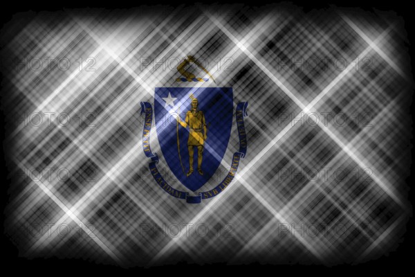 Massachusetts state flag, Massachusetts flag background modern flag