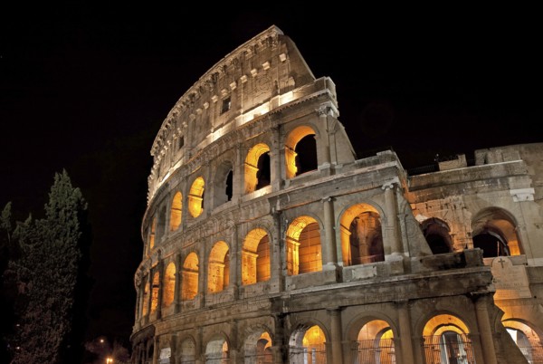 Illuminated Colosseum at night, Rome, Italy Rome, Italy
