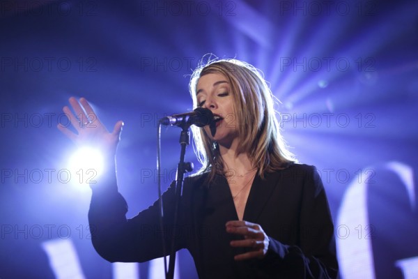Sofia, Bulgaria - 17 December 2017: Singer Morgan James performs during a concert at Sofia Live Club