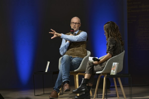 FRANKFURT AM MAIN, Germany, October 18 2023: Peter Wohlleben (*1964, German forester and author) on stage at the 75th Frankfurt Book Fair