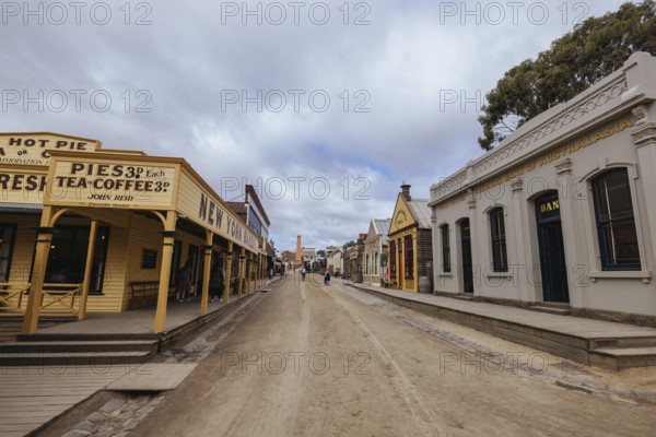 SOVEREIGN HILL, AUSTRALIA, April 17: Sovereign Hill is an open air museum recreating the atmosphere of a gold rush town in Ballarat, Australia on April 17th 2023