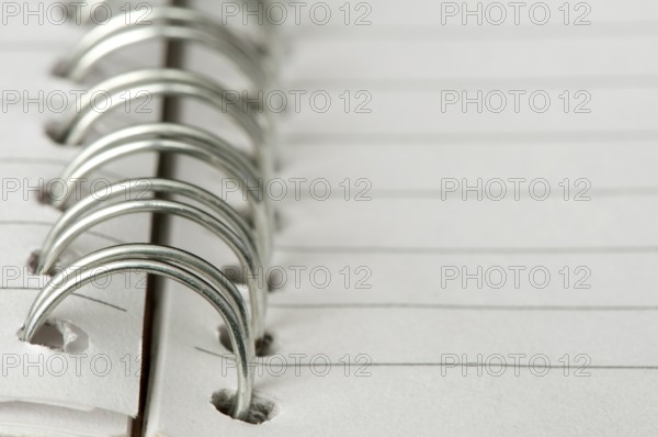 Spiral notebook very close up