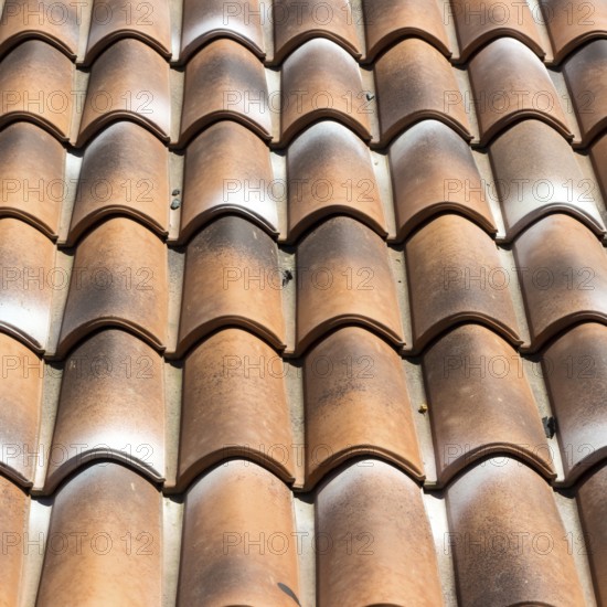 Detail of a new Italian roof