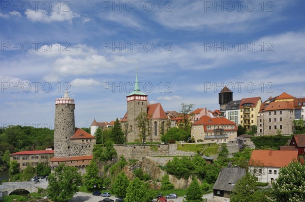 Bautzen on a beautiful spring day.view of Old Town of Bautzen.view of Bautzen's old town centre
