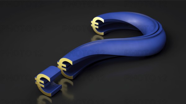 Symbolic image on the subject of euro, advice, money, financial advice, investment advice, debt repayment, etc