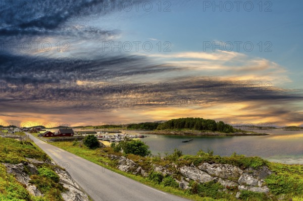 Atlantic coast, island of Abelvær, Norway, fishing village of Abelvær