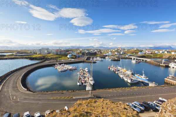 The town of Stykkisholmur, Snaefellsnes peninsula, the western part of Iceland