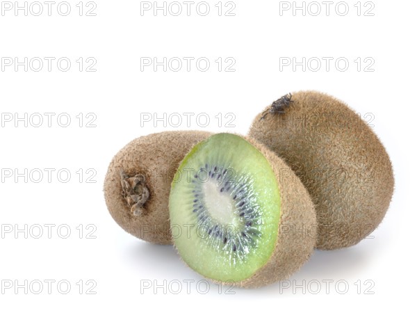 Fresh kiwi isolated on white background with copy space