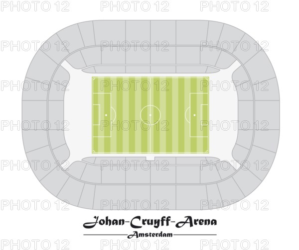 Floor plan of the Johan Cruyff Arena in Amsterdam