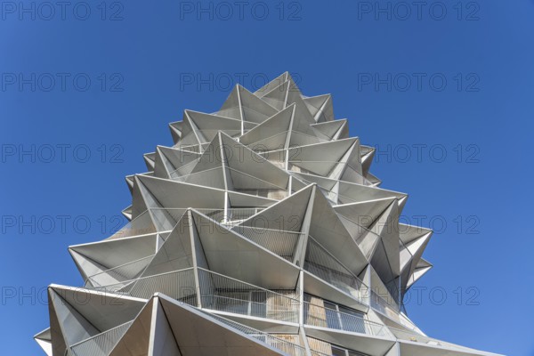 Copenhagen, Denmark, January 25, 2024: Exterior of the Cactus Towers, two apartment towers