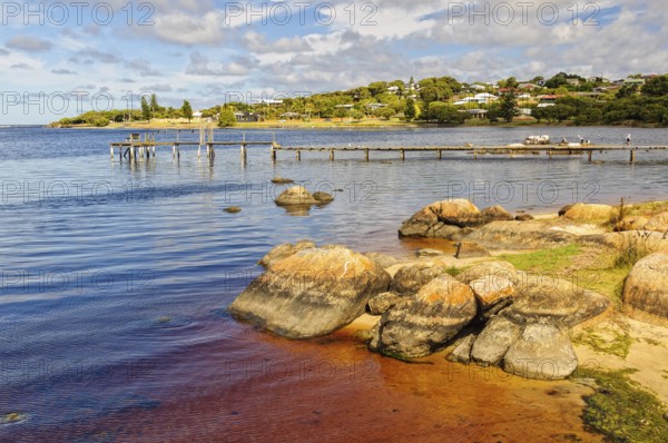 The tranquil water of the Hardy Inlet is ideal for fishing, swimming, boating or kayaking, Augusta, WA, Australia