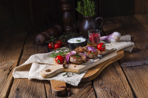 Delicious lamb chops with mint and rosemary
