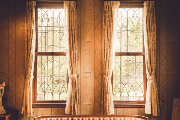 Image of retro window of European-style building. Shooting Location: Tokyo metropolitan area