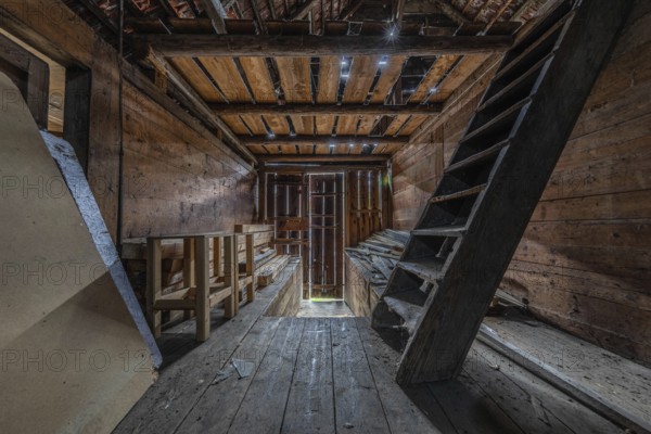 The attic in a house built around 1750 that has since been demolished. Menznau, Lucerne, Switzerland