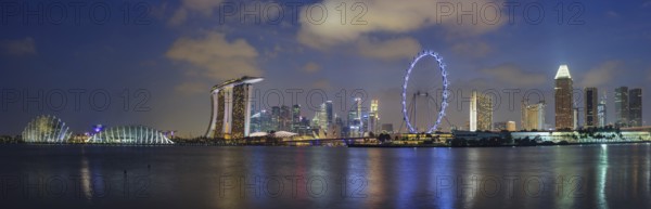 Panorama of Singapore city skyline