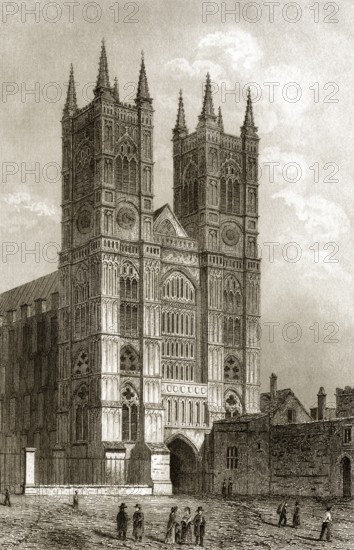 West Front of Westminster Abbey, London, England, Great Britain