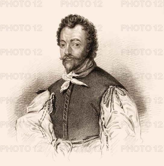Sir Francis Drake, ca. 1540-1596, englischer Seefahrer, Pirat, Entdecker, Vizeadmiral und der erste englische Weltumsegler