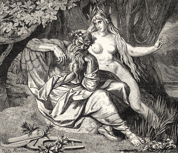 Scene from WEISSAGUNGEN DES BAKIS, The Soothsayings of Bakis, by Johann Wolfgang von Goethe