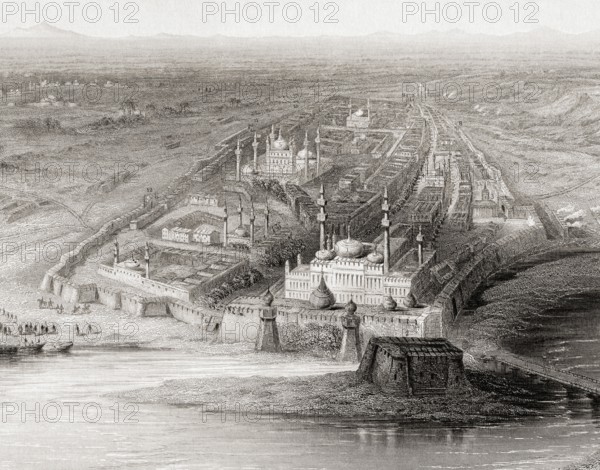 View of New and Old Delhi, India, Asia