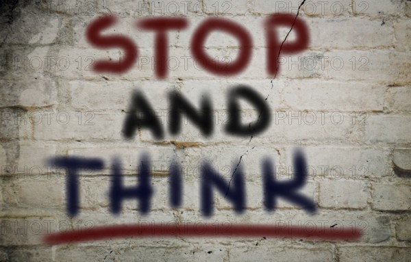 Stop And Think Concept