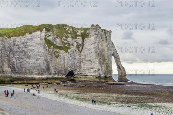 Natural cliffs on Alabaster coast Normandy in Etretat, France