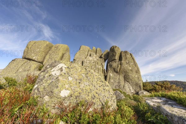Granite rocks in the Vosges mountains in France