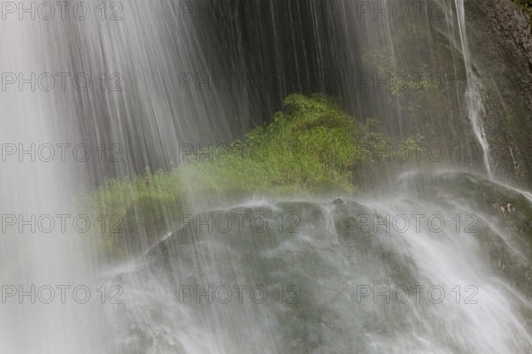 Waterfall in Autoire, Lot department, Occitanie, France