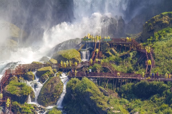 Niagara Falls, New York, USA. Jun 3, 2023. A close up to the Cave of the Winds in Niagara Falls a hiking trail