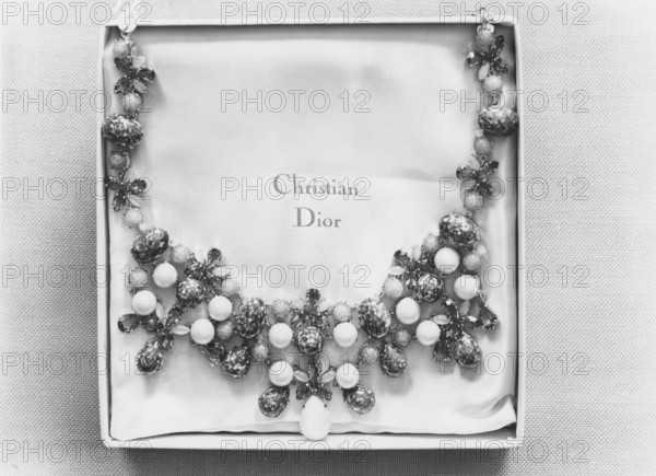 Christian Dior 1962. A necklace is in it's original box with the name Christian Dior printed on it