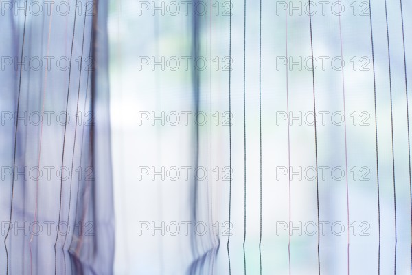 Transparent curtain on window. Curtain background