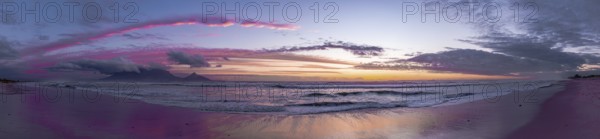 Cape Town view from Bloubergstrand during sunset, South Africa
