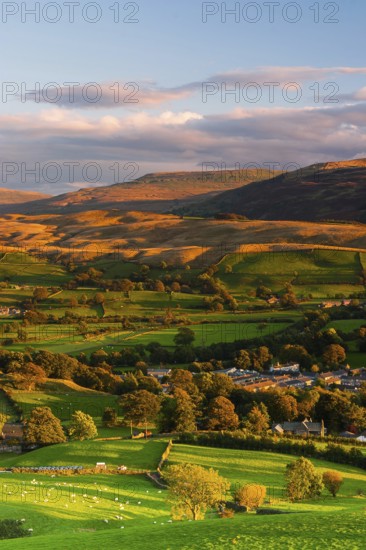 Sedbergh city in Yorkshire Dales National Park in England
