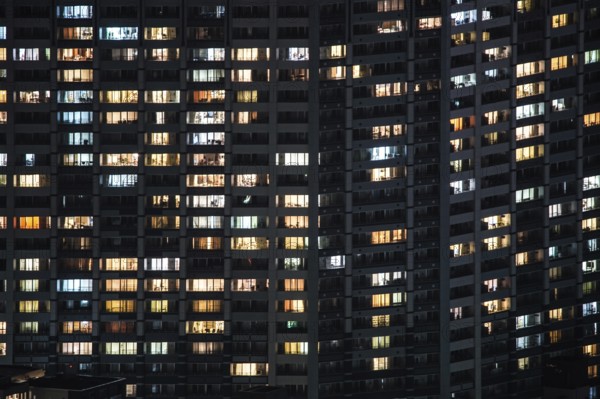 Yokohama night view and residential areas. Shooting Location: Yokohama-city kanagawa prefecture