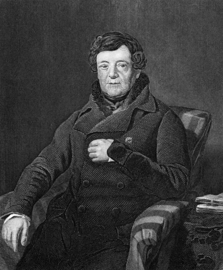 Daniel O'Connell (1775-1847) on engraving from 1873. Irish political leader. Engraved by unknown artist and published in Portrait Gallery of Eminent Men and Women with Biographies, USA, 1873